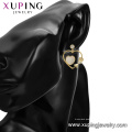 E-719 xuping moda 14k color dorado belleza forma del corazón pendientes de las mujeres del zircon sintético diseño pendientes